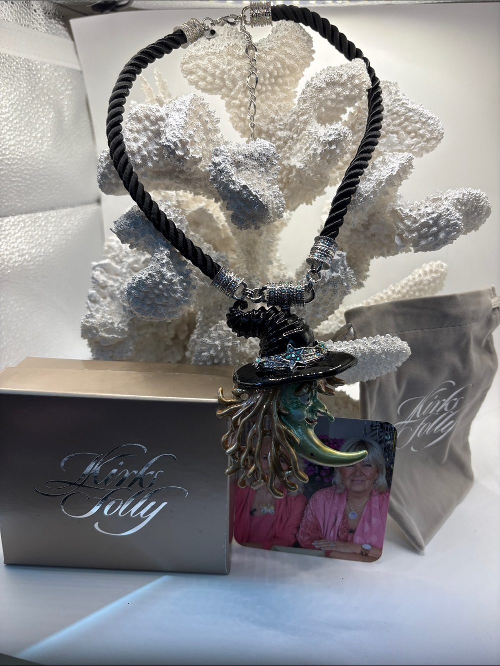 Kirks Folly Halloween with Witch Magnetic Pendant Necklace